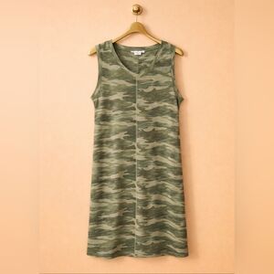 Green Camo Sleeveless Mini Dress